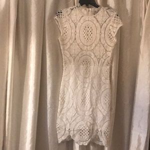 White lace dress.